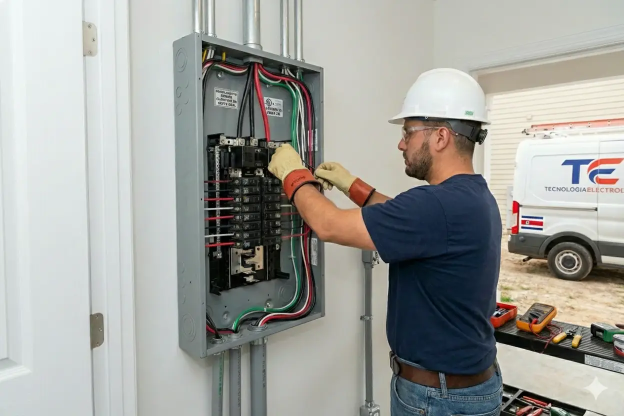 instalación electrica horizontal